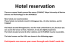 Hotel reservation